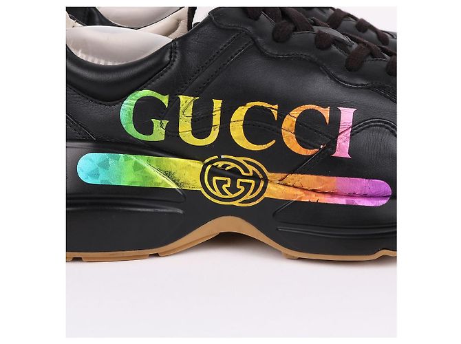 Gucci Sneakers Ryton da uomo con logo arcobaleno Nero - vista 7