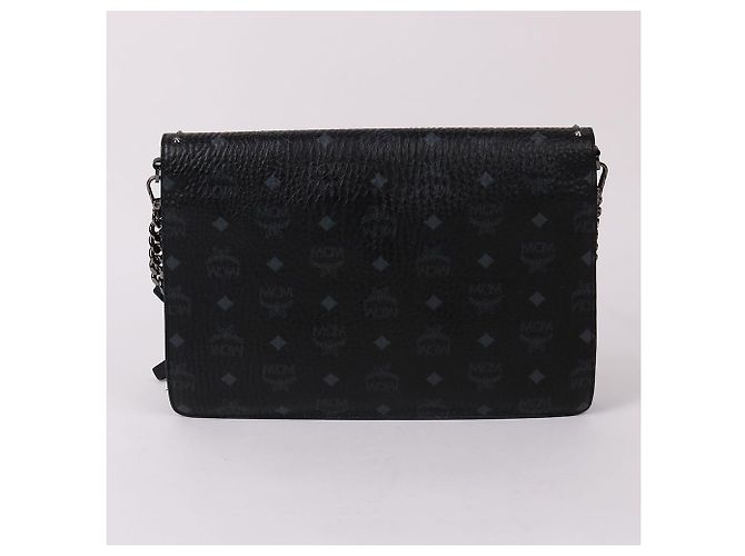MCM Borsa a tracolla con catena leopardata e borchie - vista 4