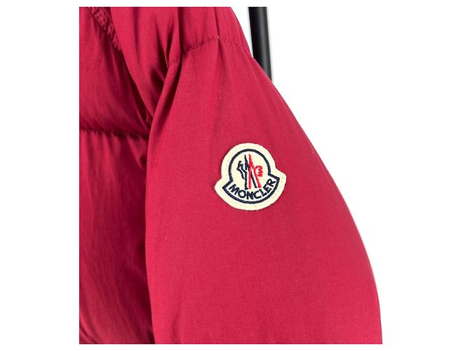 Chaqueta corta con capucha de plumón para mujer Moncler Roja - vista 5