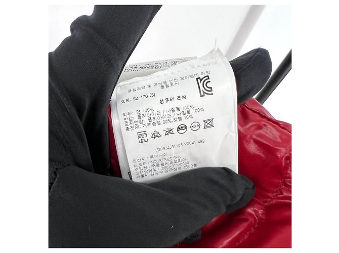 Chaqueta corta con capucha de plumón para mujer Moncler Roja - vista 7