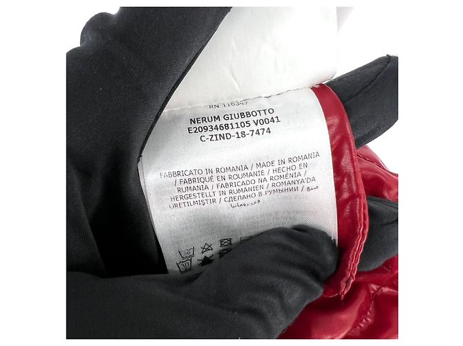Chaqueta corta con capucha de plumón para mujer Moncler Roja - vista 8