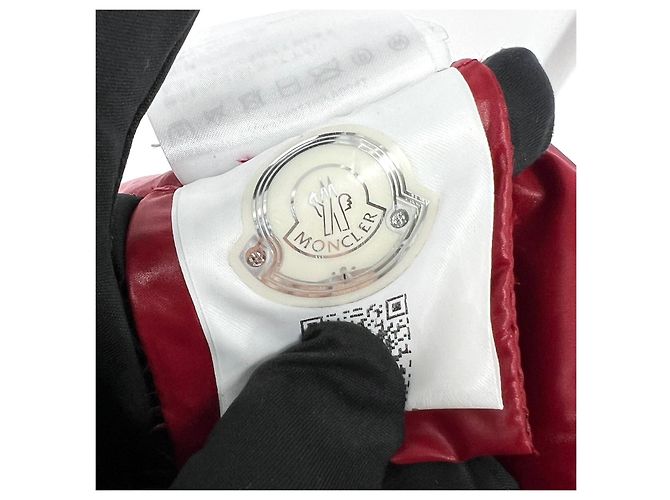 Chaqueta corta con capucha de plumón para mujer Moncler Roja - vista 9