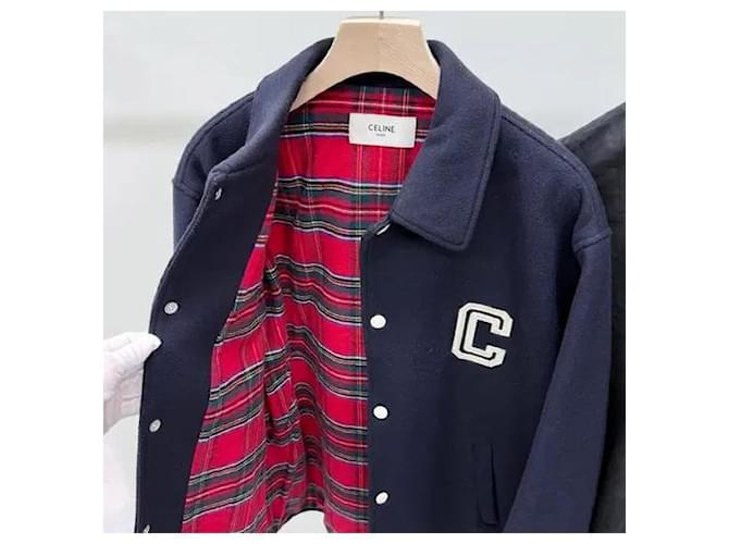Céline Wool Teddy Double Face Wool Coach Jacket Black - view 4