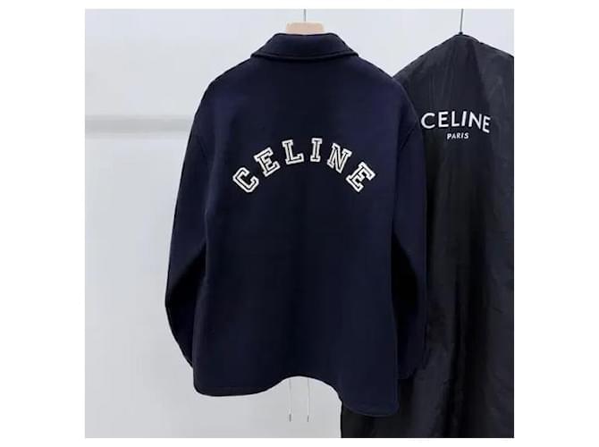 Céline Wool Teddy Double Face Wool Coach Jacket Black - view 5
