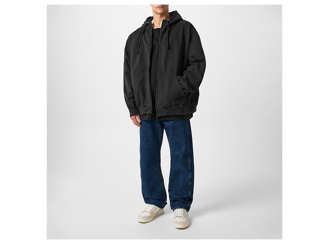 Maison Martin Margiela Kapuzenpullover mit besticktem Logo Schwarz - Ansicht 4