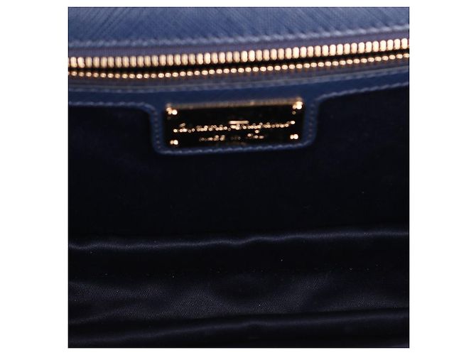 Salvatore Ferragamo Navy Genie Chain Bag with Bow Decoration Blue - view 10