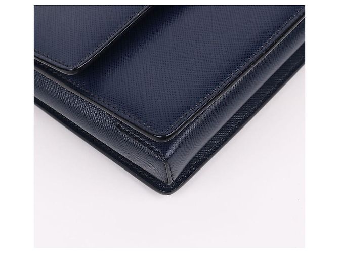 Salvatore Ferragamo Navy Genie Chain Bag with Bow Decoration Blue - view 8