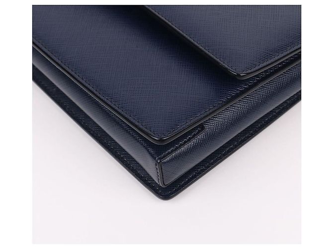 Salvatore Ferragamo Navy Genie Chain Bag with Bow Decoration Blue - view 9