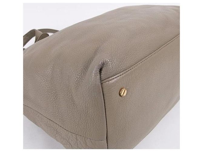 Tory Burch Graue Leder-Schultertasche für Damen mit Logo Braun - Ansicht 4