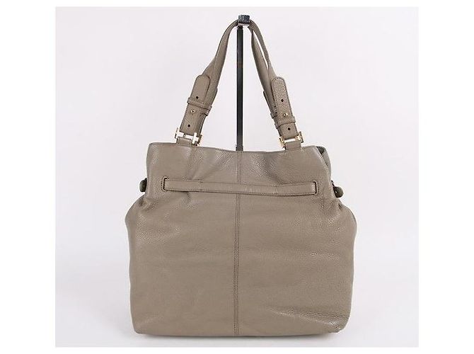 Tory Burch Graue Leder-Schultertasche für Damen mit Logo Braun - Ansicht 5