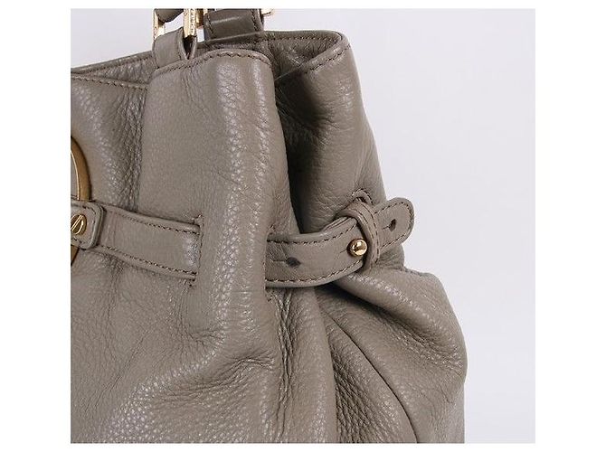 Tory Burch Graue Leder-Schultertasche für Damen mit Logo Braun - Ansicht 8