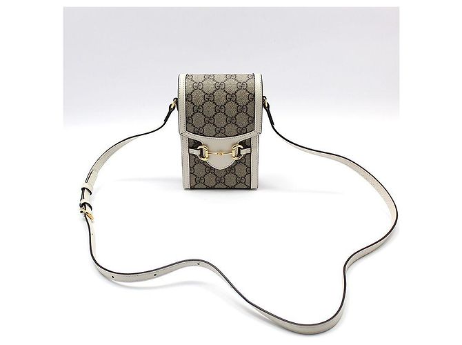 Horsebit 1955 Gucci Mini tracolla GG Supreme Gold Horsebit Marrone - vista 3