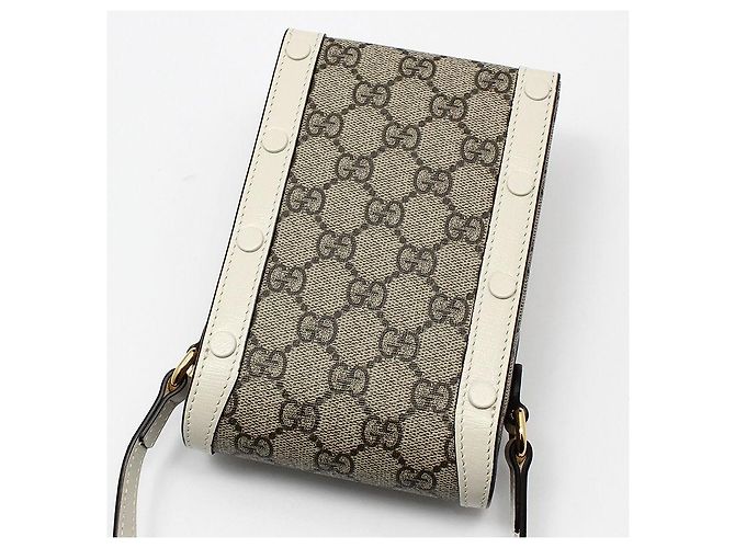 Horsebit 1955 Gucci Mini tracolla GG Supreme Gold Horsebit Marrone - vista 5
