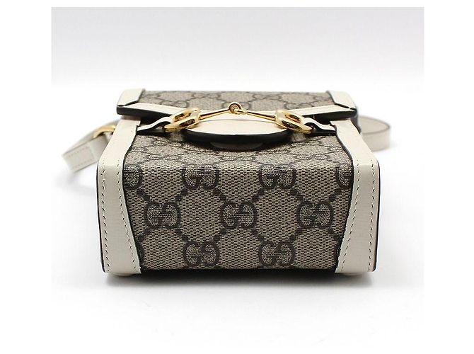 Horsebit 1955 Gucci Mini tracolla GG Supreme Gold Horsebit Marrone - vista 6