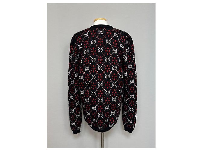 Gucci GG Diamond Wollstrickjacke Silber - Ansicht 2
