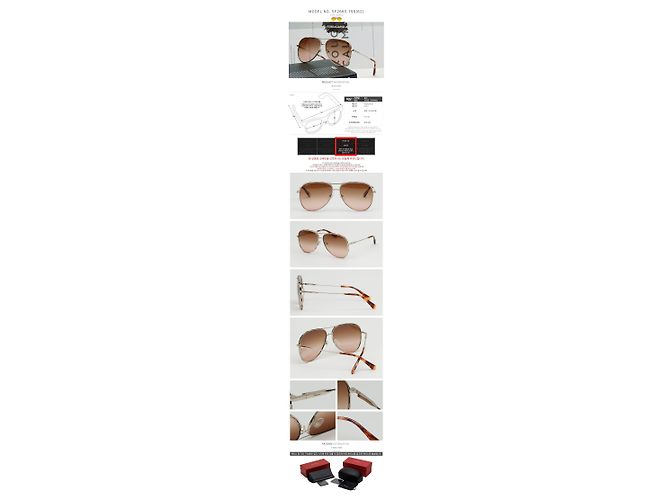 Salvatore Ferragamo Gafas de sol de lujo Boeing de metal con doble puente oversize Naranja - vista 3
