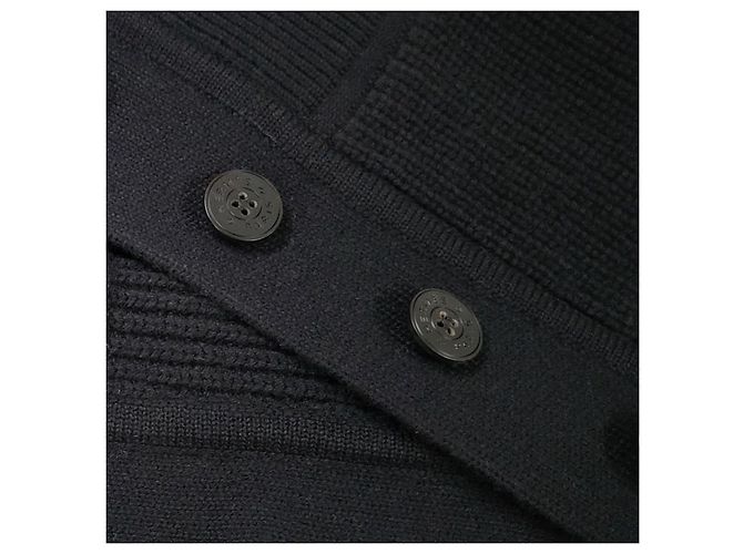 Hermès Falda de punto de cachemira con botones para mujer Noir Negro - vista 8