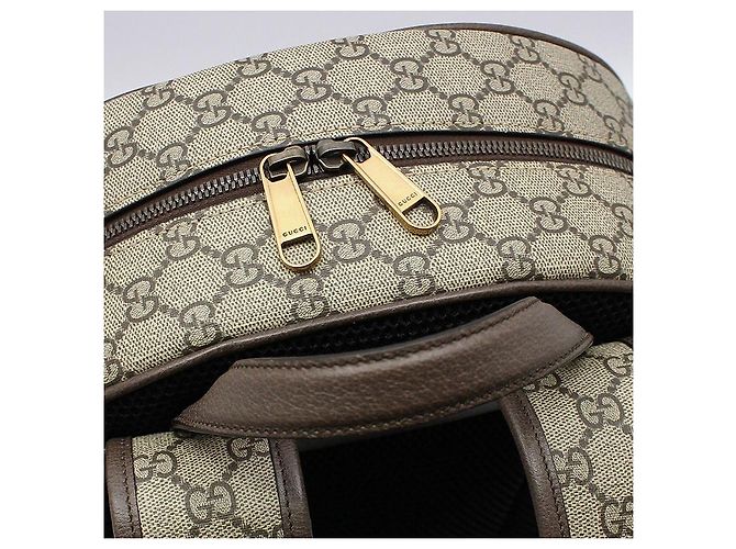 Gucci Zaino GG Supreme Ophidia Medium Marrone - vista 7