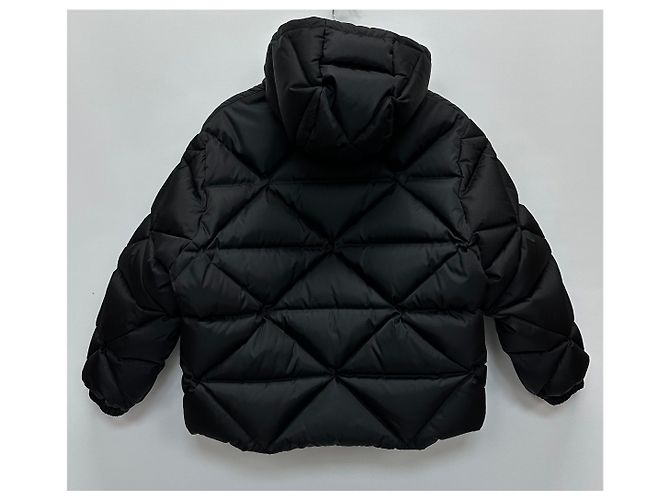 Prada Jaqueta acolchoada de gabardine de Re-Nylon oversized Prata - vista 5