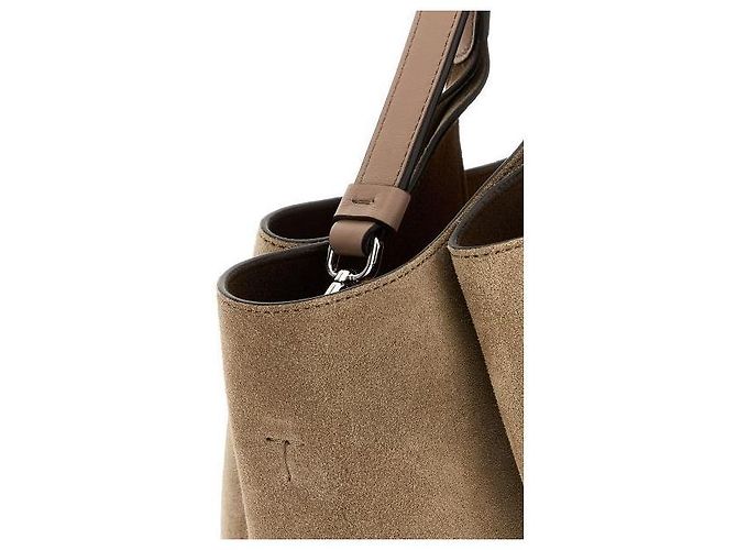 Tod's Mini bolsa tote em camurça com logo - vista 6