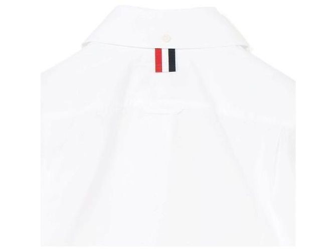 Thom Browne Camisa curta clássica em popeline de algodão com gola redonda - vista 10