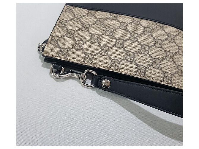 Gucci Pochette GG Supreme Eden Nero - vista 3