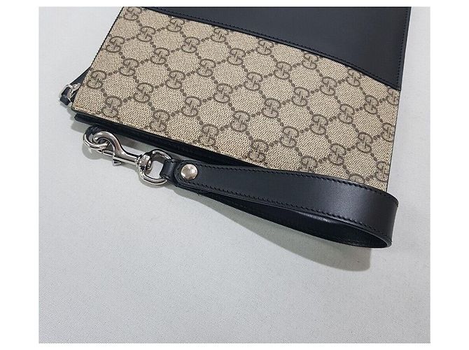 Gucci Pochette GG Supreme Eden Nero - vista 4