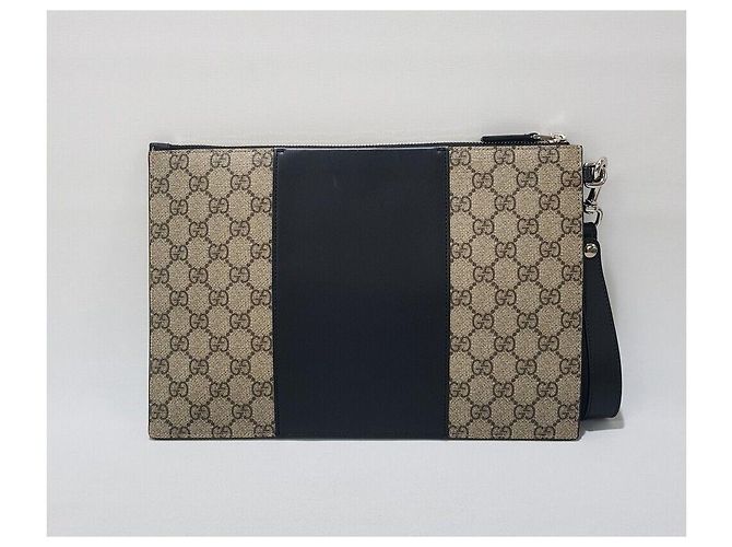 Gucci Pochette GG Supreme Eden Nero - vista 5