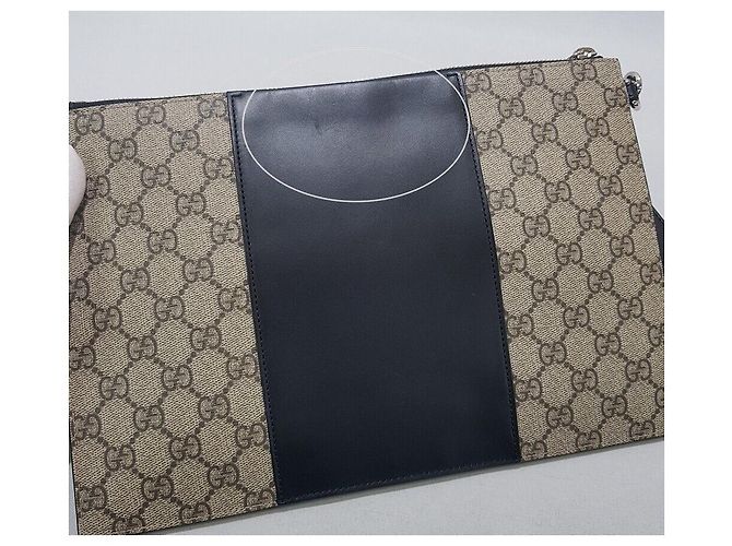Gucci Pochette GG Supreme Eden Nero - vista 6