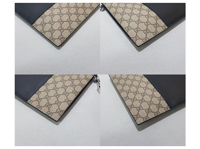 Gucci Pochette GG Supreme Eden Nero - vista 8