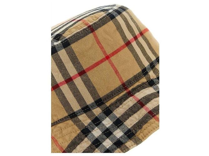 Burberry Cappello bucket in cotone a quadri Arancione - vista 6