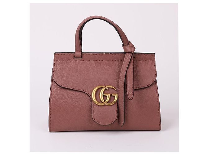 Gucci Borsa a mano e a tracolla Marmont Indie Pink Piccola Rosa - vista 2