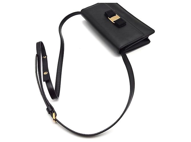 Salvatore Ferragamo Mini borsa a tracolla Bow Nero - vista 5