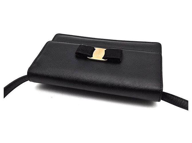 Salvatore Ferragamo Mini borsa a tracolla Bow Nero - vista 6
