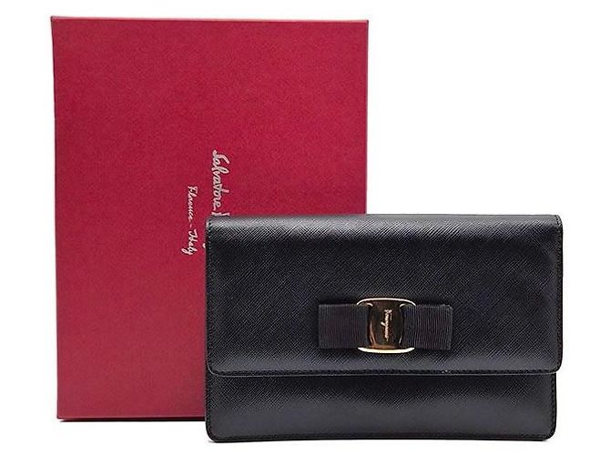 Salvatore Ferragamo Mini borsa a tracolla Bow Nero - vista 8