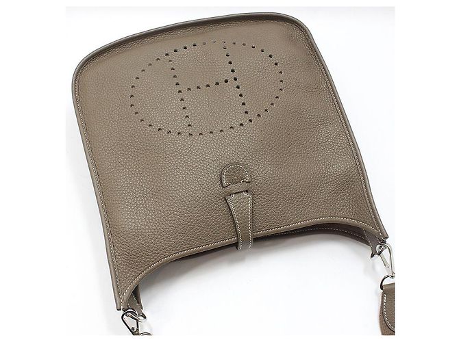 Hermès Borsa a tracolla Evelyne PM Marrone - vista 3