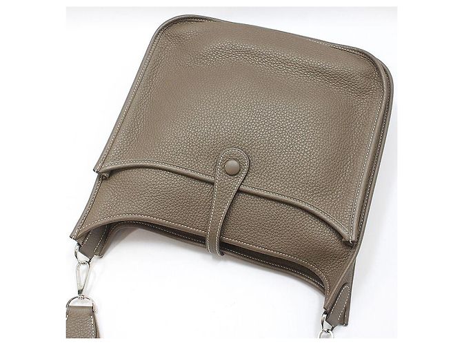Hermès Borsa a tracolla Evelyne PM Marrone - vista 4