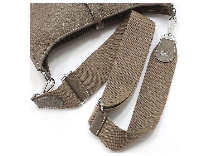 Hermès Borsa a tracolla Evelyne PM Marrone - vista 6