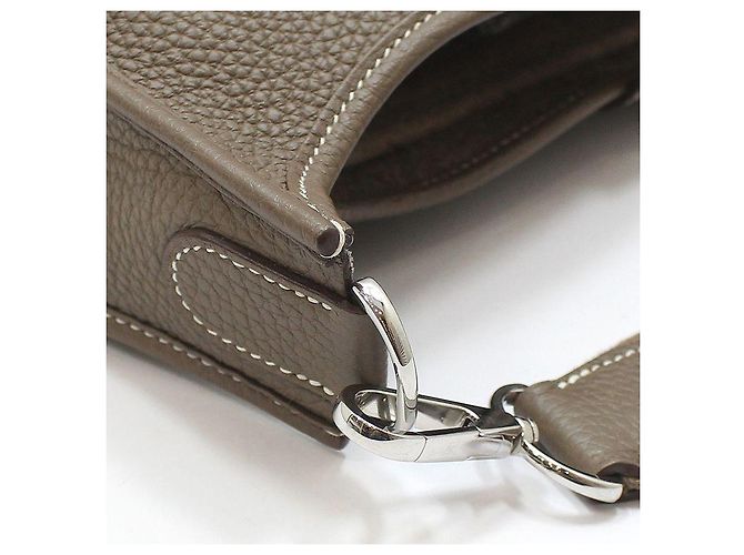 Hermès Borsa a tracolla Evelyne PM Marrone - vista 7