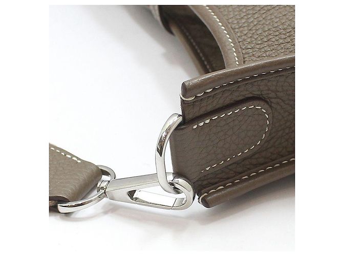 Hermès Borsa a tracolla Evelyne PM Marrone - vista 8