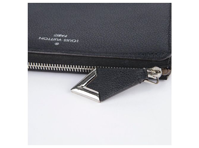 Louis Vuitton Portafoglio lungo Comète in pelle di vitello nera Nero - vista 14