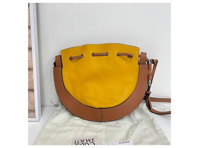 Loewe Borsa a tracolla Horseshoe Marrone - vista 8