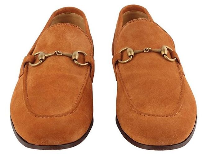 Gucci Jordan Horsebit Wildleder Loafer Größe Orange - Ansicht 2
