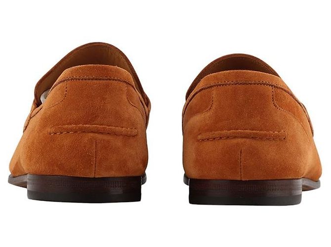 Gucci Jordan Horsebit Wildleder Loafer Größe Orange - Ansicht 4