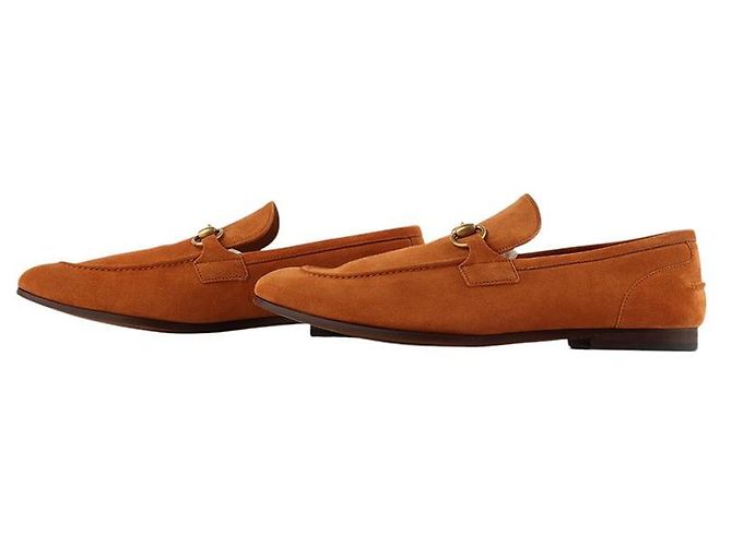 Gucci Jordan Horsebit Wildleder Loafer Größe Orange - Ansicht 5