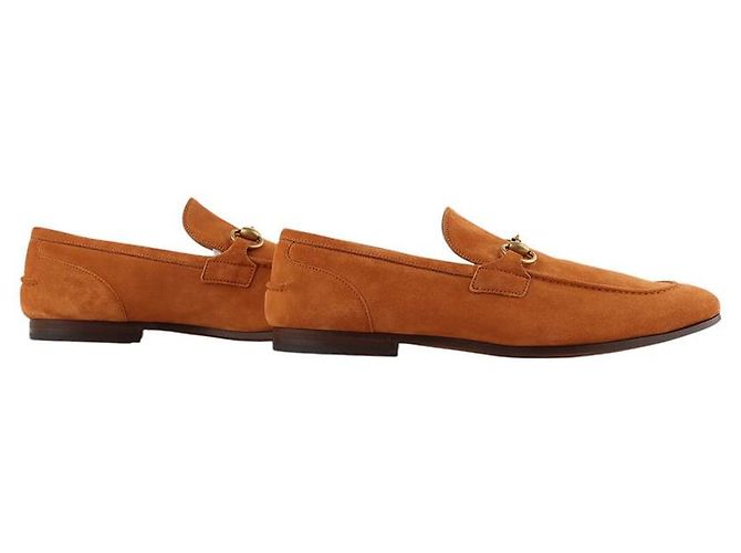 Gucci Jordan Horsebit Wildleder Loafer Größe Orange - Ansicht 6