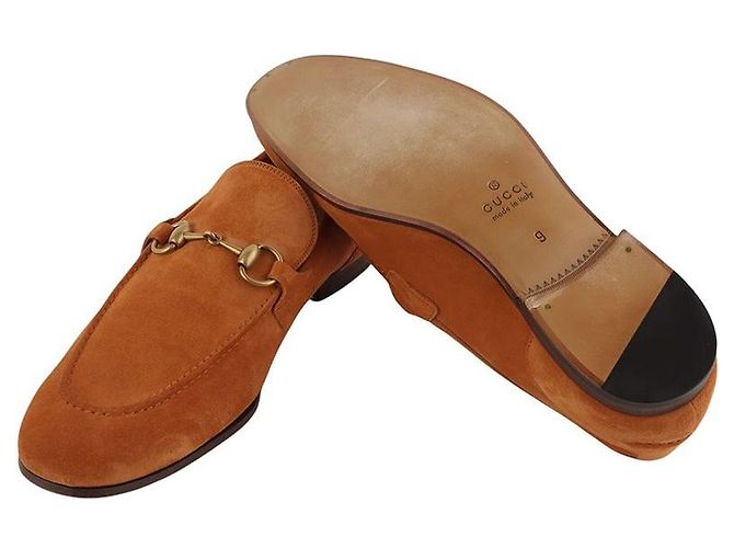 Gucci Jordan Horsebit Wildleder Loafer Größe Orange - Ansicht 7