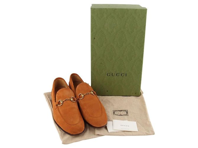 Gucci Jordan Horsebit Wildleder Loafer Größe Orange - Ansicht 8