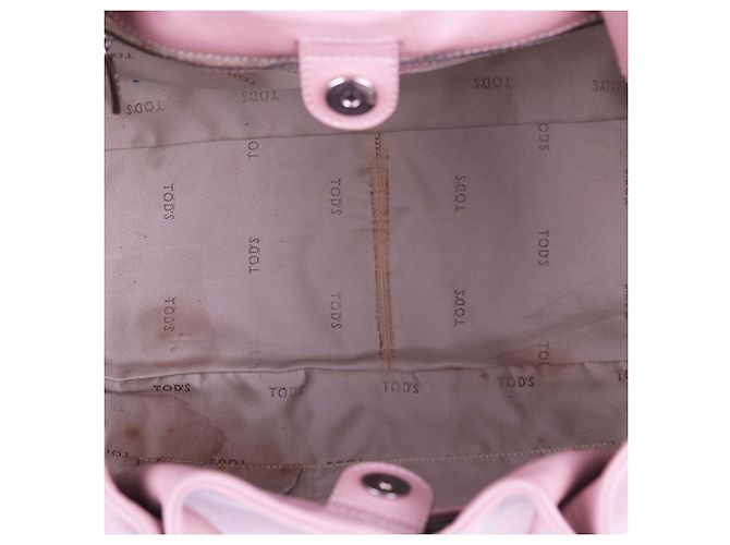 Tod's Große Logo-Tote-Bag aus hellrosa Leder Pink - Ansicht 11