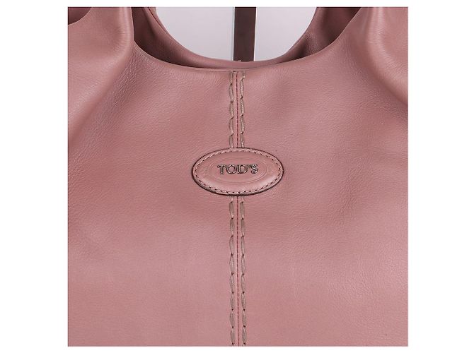 Tod's Große Logo-Tote-Bag aus hellrosa Leder Pink - Ansicht 2